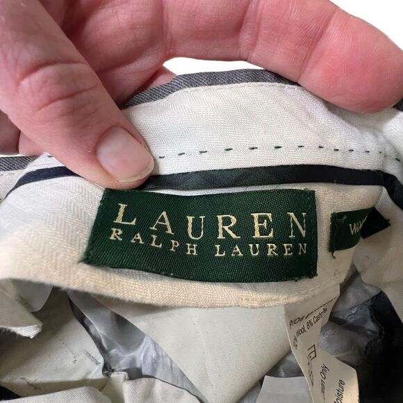 Ralph Lauren wool& cashmere dress slacks cuffed P 36 W x 32 green tag - Picture 8 of 13
